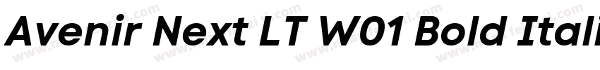 Avenir Next LT W01 Bold Italic字体转换